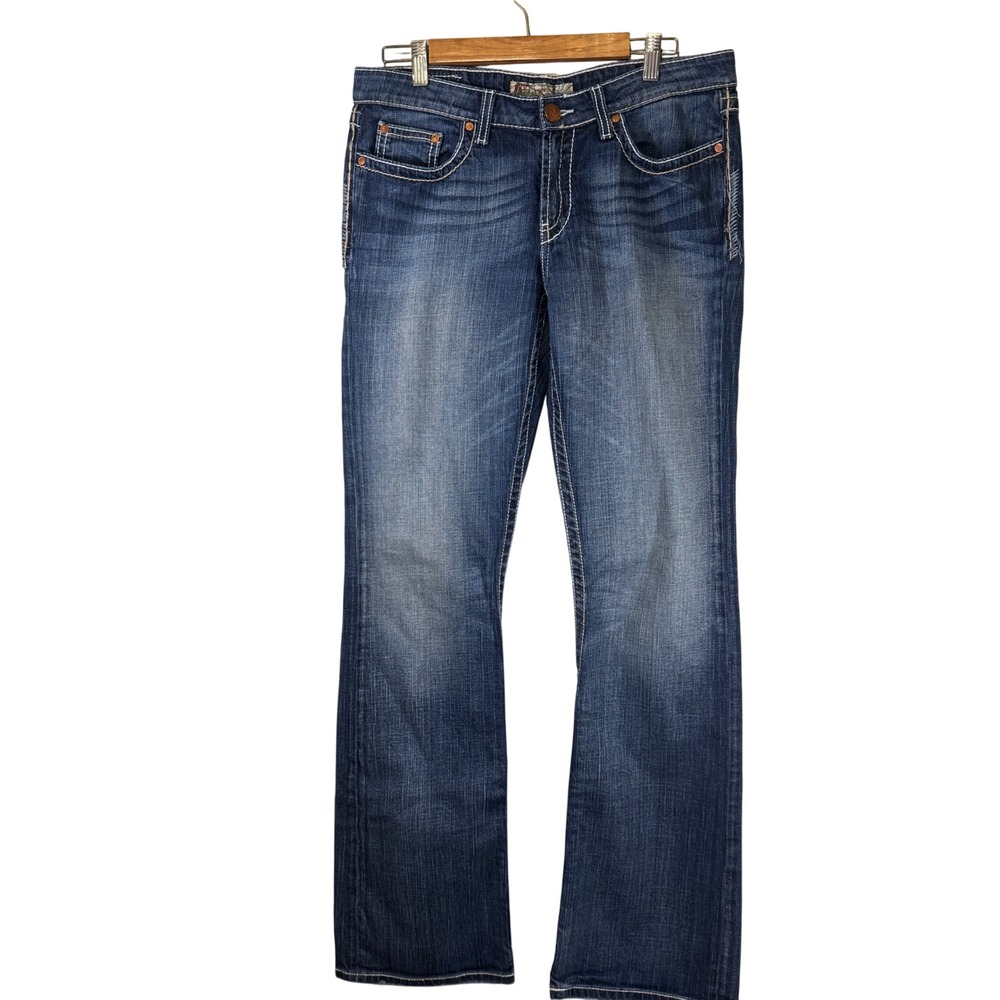 BKE Kate Bootcut Jeans Women's 31x34 Medium Wash‎ Stretch Contrast Stitch